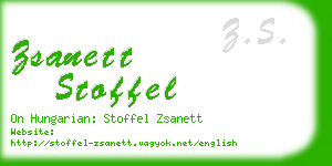 zsanett stoffel business card